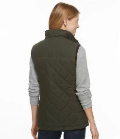 Women's L.L.Bean Upcountry Waxed Cotton Down Vest -L.L.Bean Shop 296117 0 45