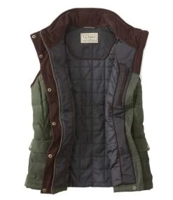 Women's L.L.Bean Upcountry Waxed Cotton Down Vest -L.L.Bean Shop 296117 0 46