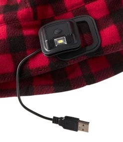 Men's L.L.Bean Rechargeable LED Pathfinder Beanie, Plaid -L.L.Bean Shop 518144 0 45