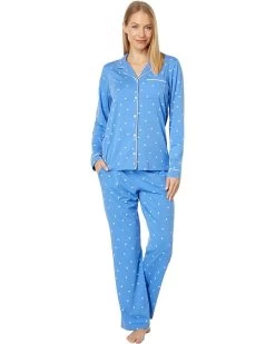 L.L.Bean Super Soft Shrink-Free Button Front Pajama Set Print