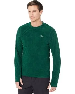 L.L.Bean Fleece Base Layer Long Sleeve Crew Print