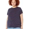 L.L.Bean Plus Size Soft Stretch Supima Tee Crew Neck Striped Short Sleeve -L.L.Bean Shop 71BUrLCYIL. AC SR736920