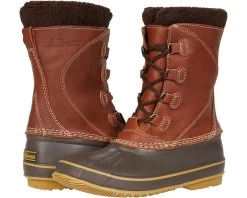 L.L.Bean Snow Boot Tumbled Leather Lace-Up
