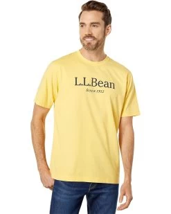 L.L.Bean Carefree Unshrinkable Tee Without Pocket Short Sleeve Logo