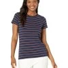L.L.Bean Soft Stretch Supima Tee Crew Neck Striped Short Sleeve -L.L.Bean Shop 71QIKT0eFfL. AC SR736920