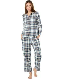 L.L.Bean Petite Scotch Plaid Flannel Pajamas Plaid