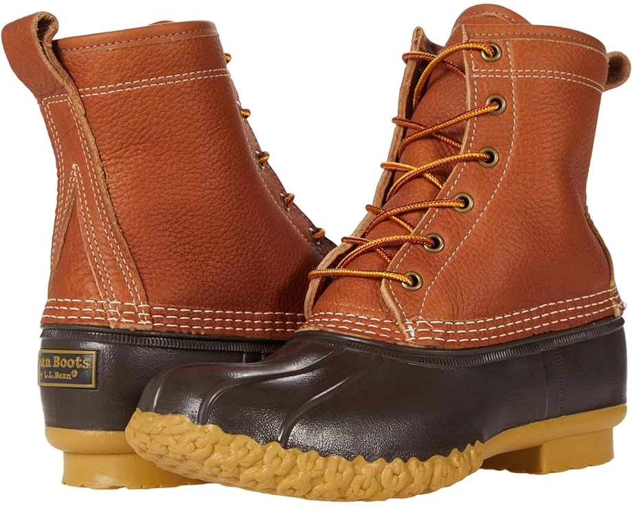 L.L.Bean 8" Tumbled Leather Shearling Lined Bean Boot 3 L.L.Bean 8" Tumbled Leather Shearling Lined Bean Boot