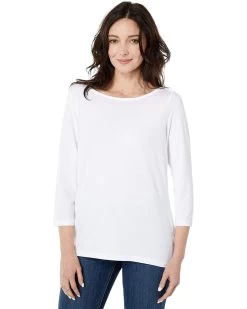 L.L.Bean Soft Stretch Supima Boatneck 3/4 Sleeve