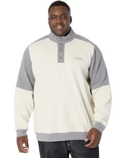L.L.Bean 1912 Sweatshirt Button Mock Color-Block - Tall