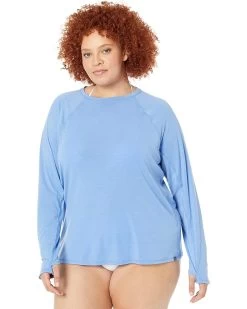L.L.Bean Plus Size Everyday Sunsmart Tee Crew Neck Long Sleeve