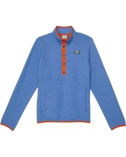 L.L.Bean Quilted Snap 1/4 Pullover Solid (Big Kids)