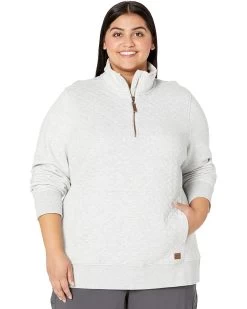 L.L.Bean Plus Size Quilted Sweatshirt 1/4 Zip Pullover Long Sleeve