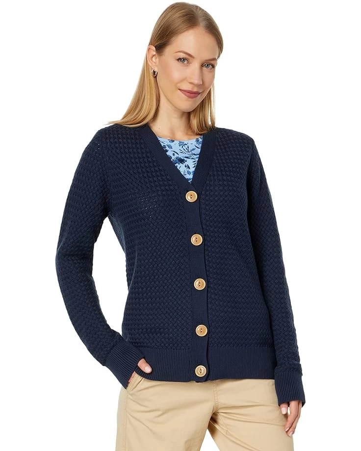 L.L.Bean Basket Weave Button Front Cardigan Sweater 3 L.L.Bean Basket Weave Button Front Cardigan Sweater