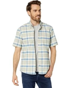 L.L.Bean Comfort Stretch Oxford Short Sleeve Slightly Fitted Plaid