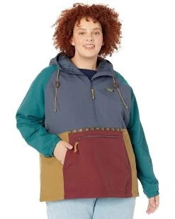 L.L.Bean Plus Size Mountain Classic Insulated Anorak Multicolor