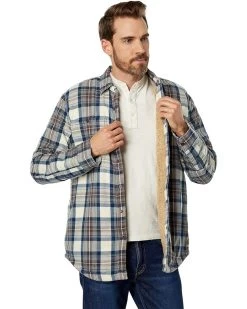 L.L.Bean Sherpa Lined Scotch Plaid Shirt Long Sleeve Regular