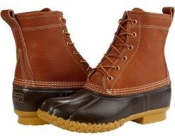 L.L.Bean Bean Boot 8" Tumbled Leather Chamois Lined Limited Edition