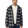 L.L.Bean Fleece Lined Flannel Hooded Snap Front Shirt Slightly Fitted 1 L.L.Bean Fleece Lined Flannel Hooded Snap Front Shirt Slightly Fitted -L.L.Bean Shop 81AsaKuljL. AC SR736920