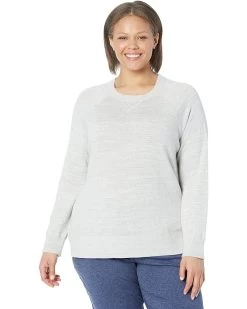 L.L.Bean Plus Size Organic Cotton Crew Neck Sweatshirt Sweater