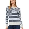 L.L.Bean Organic Cotton Slub Crew Neck Sweatshirt Sweater Stripe -L.L.Bean Shop 81ITiztIzCL. AC SR736920
