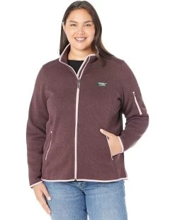 L.L.Bean Plus Size Sweater Fleece Full Zip Jacket