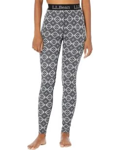 L.L.Bean Lightweight Base Layer Pants Print