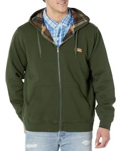 L.L.Bean Katahdin Iron Works Sweatshirt Flannel Lined Full Zip Hooded - Tall