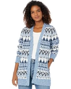 L.L.Bean Cotton Ragg Sweaters Open Cardigan Fair Isle