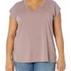 L.L.Bean Plus Size Beyond Soft Short Sleeve V-Neck Tee 1 L.L.Bean Plus Size Beyond Soft Short Sleeve V-Neck Tee -L.L.Bean Shop 81Ro jqtUqL. AC SR736920