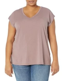 L.L.Bean Plus Size Beyond Soft Short Sleeve V-Neck Tee