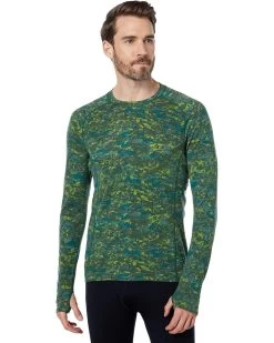 L.L.Bean Cresta Wool Midweight 250 Crew Top Print