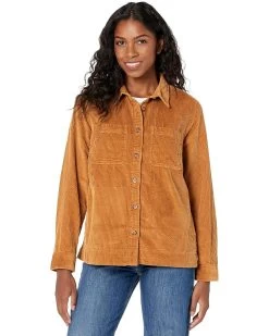 L.L.Bean Petite Comfort Corduroy Relaxed Shirt Long Sleeve