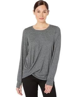 L.L.Bean VentureSoft Twist Front Top Long Sleeve