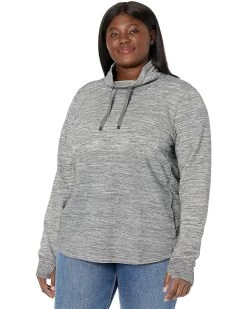 L.L.Bean Plus Size Bean's Cozy Mixed Knits Pullover Marled
